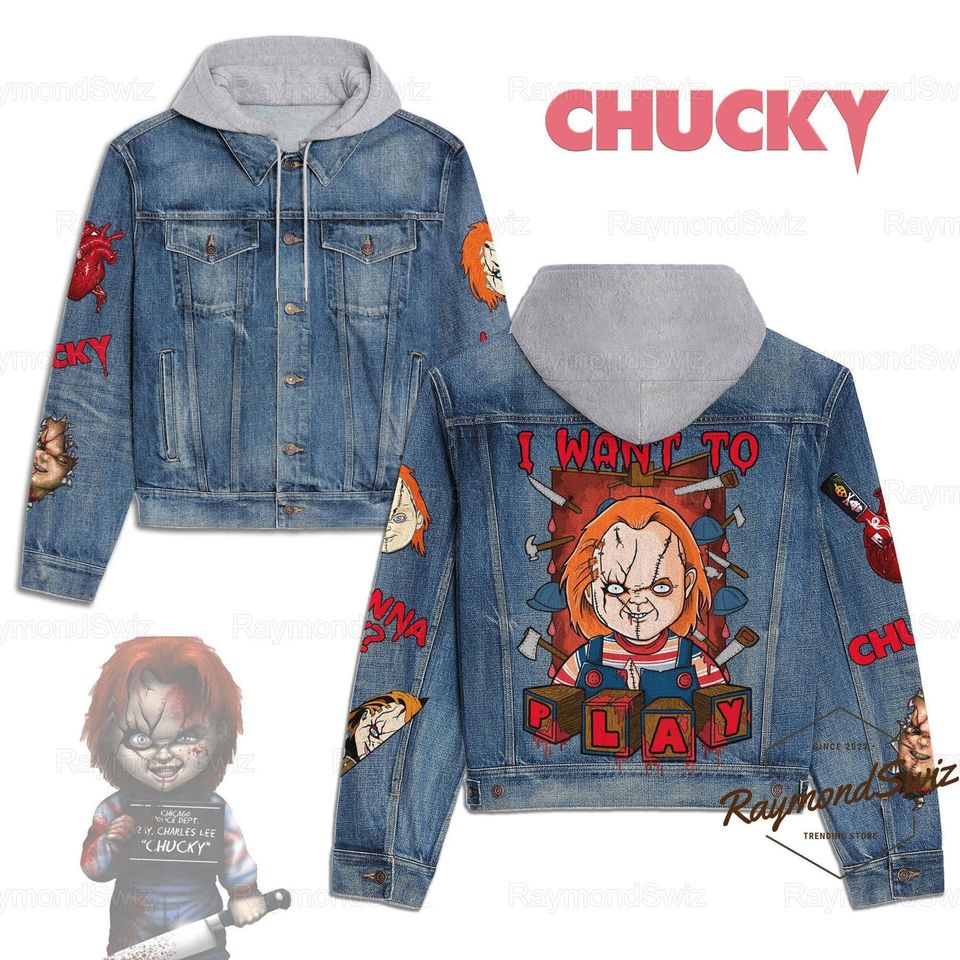 Chucky Youth Hooded Denim Jacket Best Fall Jacket 2025 Style For Men Women