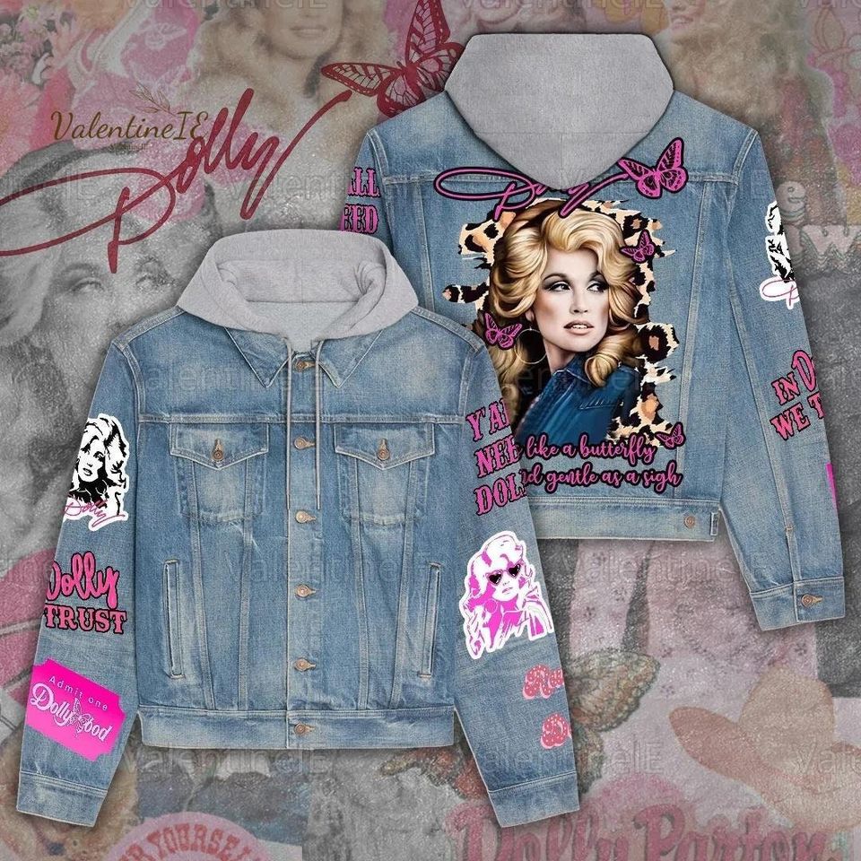 Dolly Parton Hooded Denim Jacket Best Fall Jacket 2025 Style For Men Women