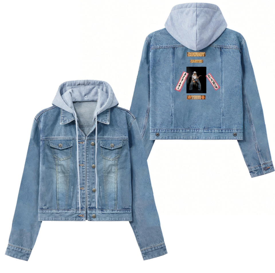 Beyonce Cowboy Carter Tour 2025 Boho Denim Jacket Jean Jacket Western Music Festival Outfit