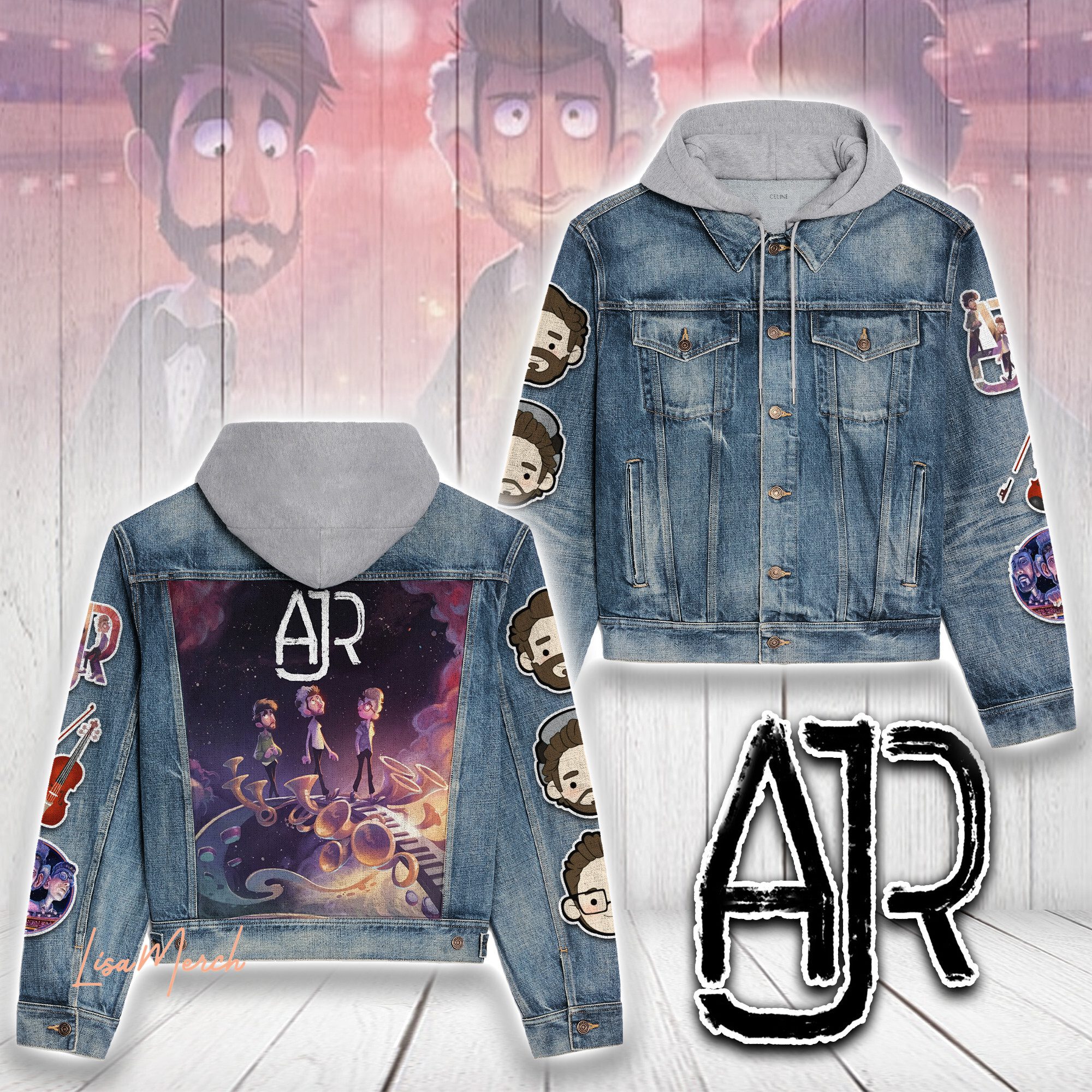 Ajr Hooded Denim Jacket Trendy Fall Jackets 2025 For Men And Women 