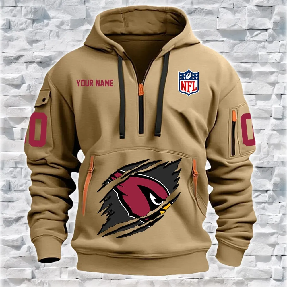 Arizona Cardinals New Personalized Heavy Hoodie Quarter Zip Hoodie For Men And Women