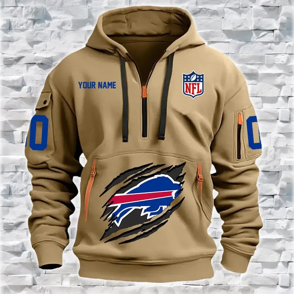 Buffalo Bills New Personalized Heavy Hoodie Quarter Zip Hoodie For Men And Women
