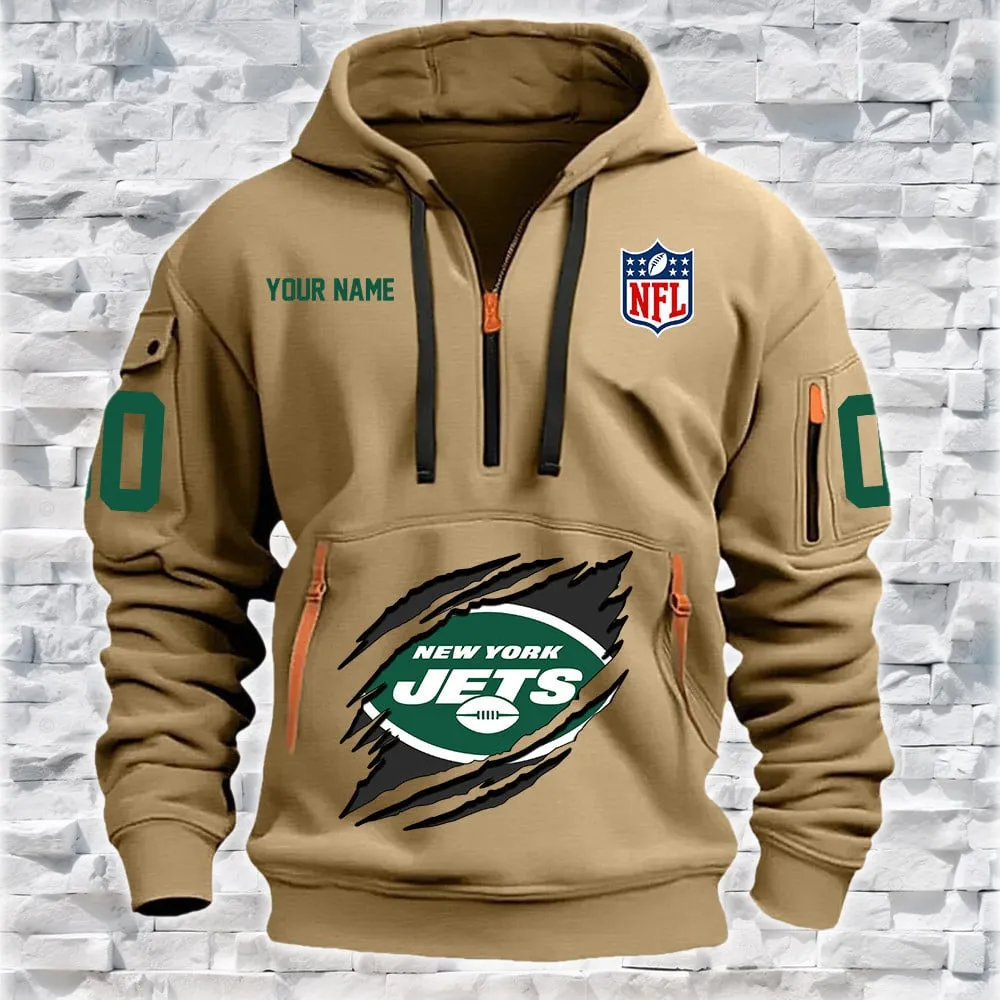 New York Jets New Personalized Heavy Hoodie Quarter Zip Hoodie For Men And Women