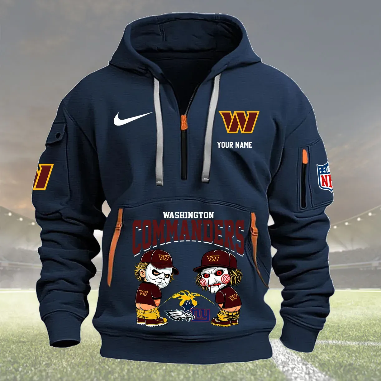 Washington Commanders Personalized Heavy Hoodie Quarter Zip Hoodie New Collection
