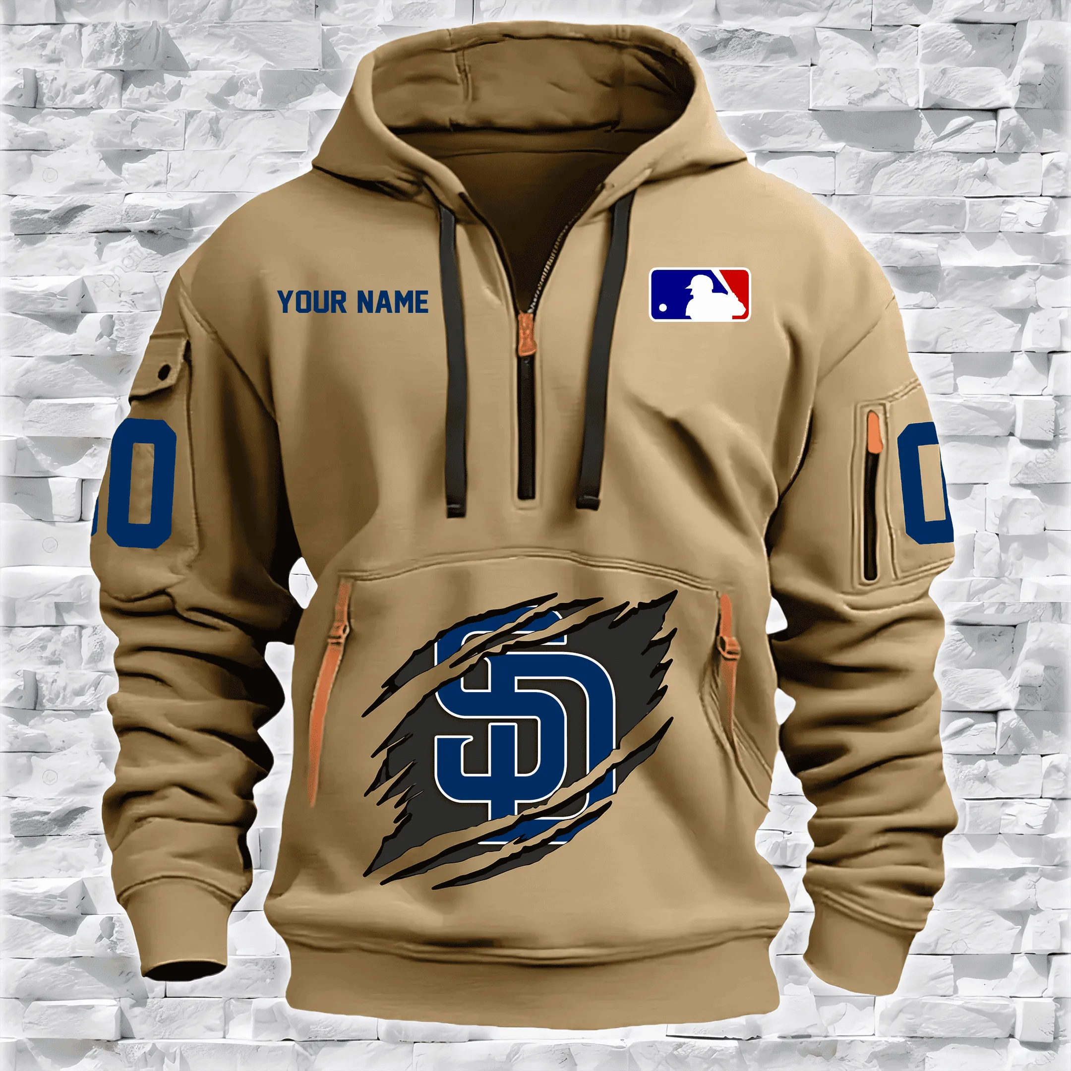 San Diego Padres New Personalized Heavy Hoodie Quarter Zip Hoodie Limited Edition