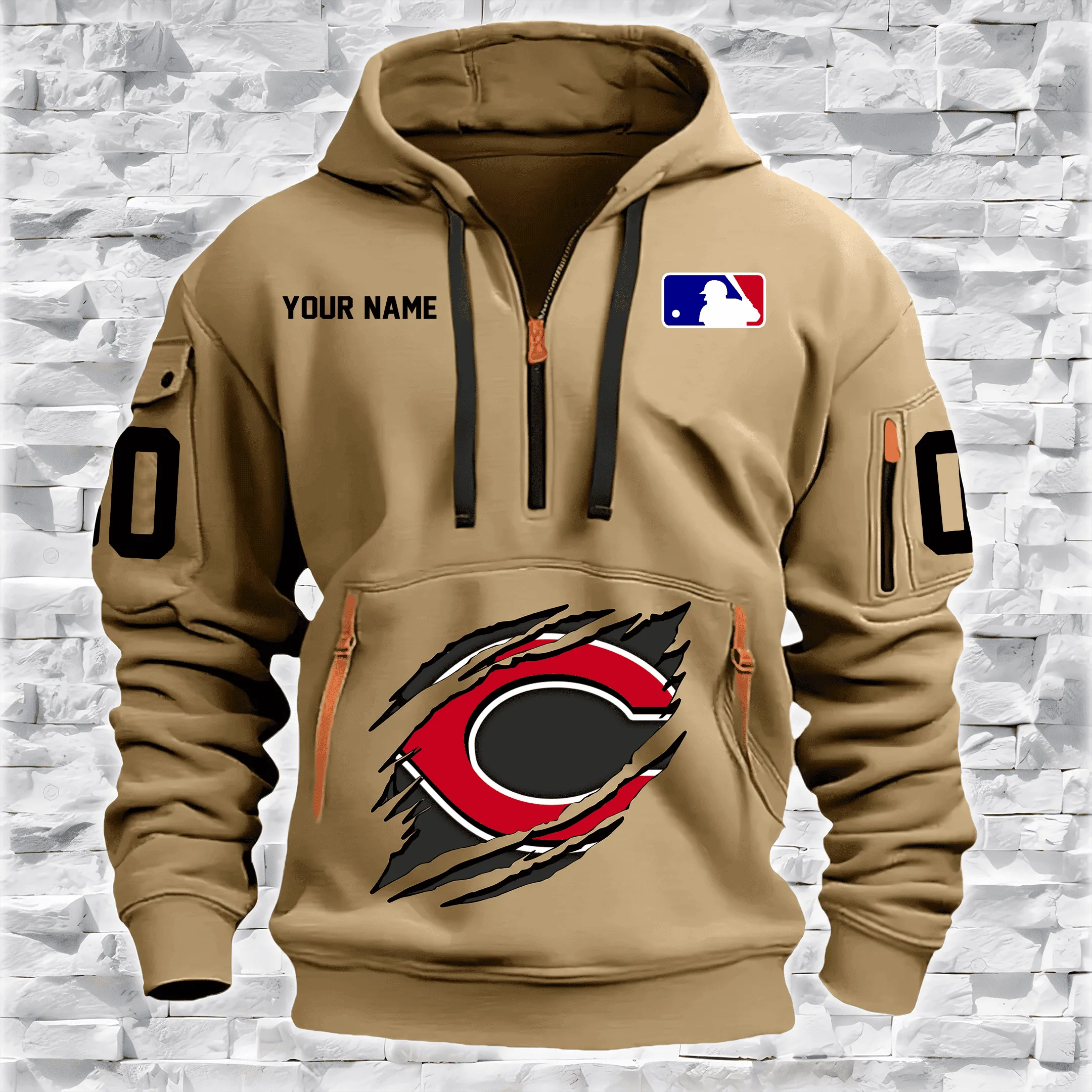 Cincinnati Reds New Personalized Heavy Hoodie Quarter Zip Hoodie Limited Edition