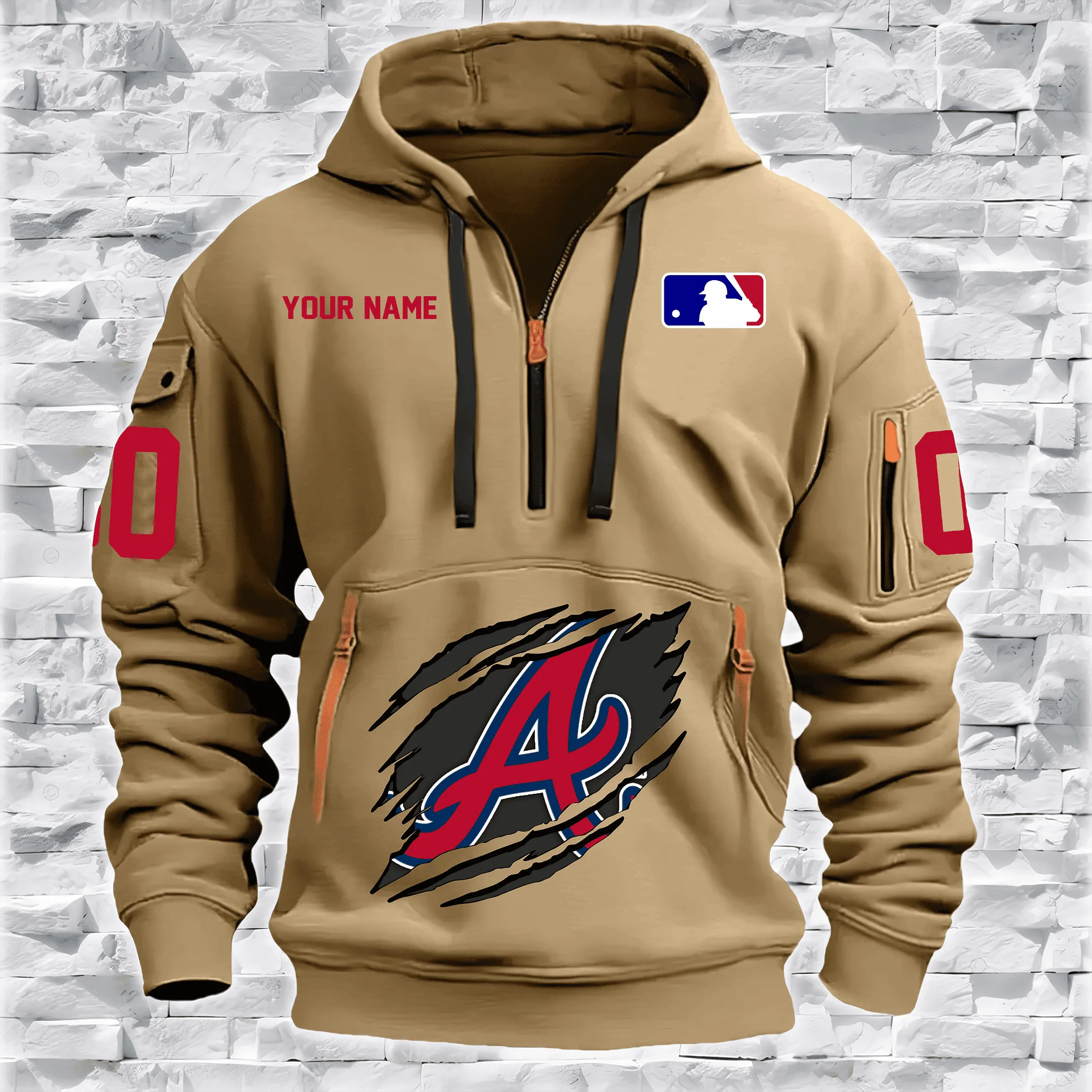 Atlanta Braves New Personalized Heavy Hoodie Quarter Zip Hoodie Limited Edition