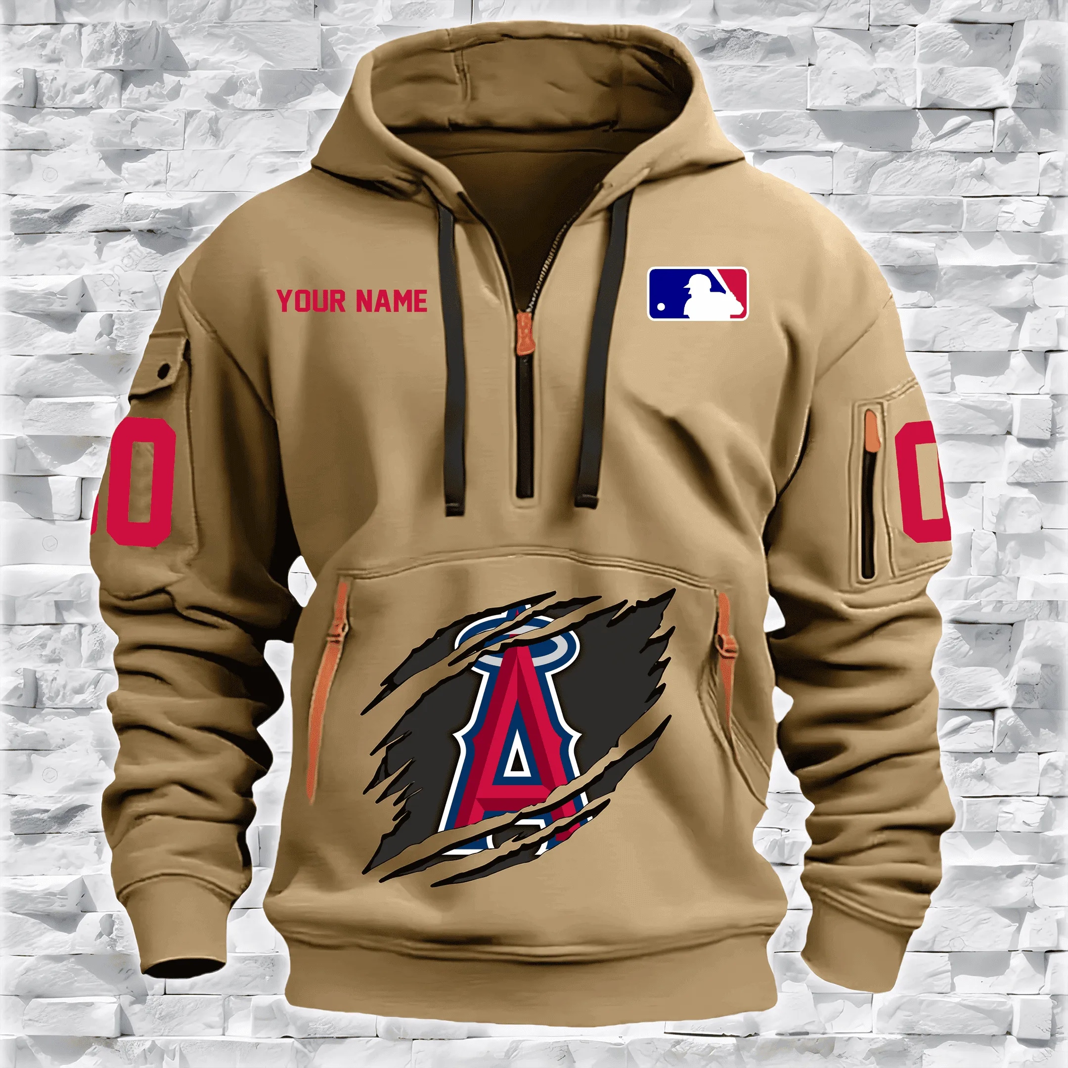 Los Angeles Angels New Personalized Heavy Hoodie Quarter Zip Hoodie Limited Edition