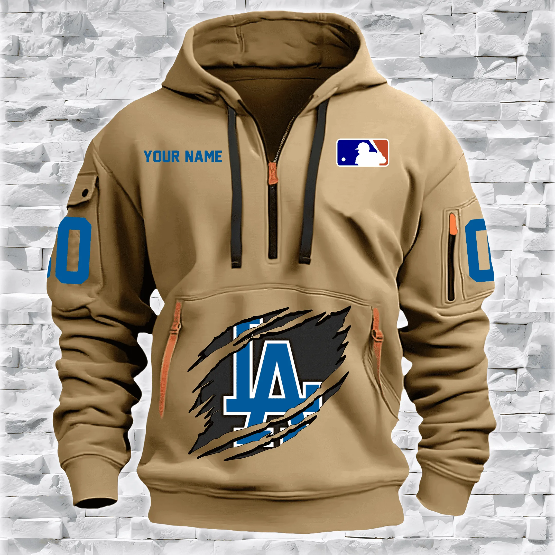 Los Angeles Dodgers New Personalized Heavy Hoodie Quarter Zip Hoodie Limited Edition