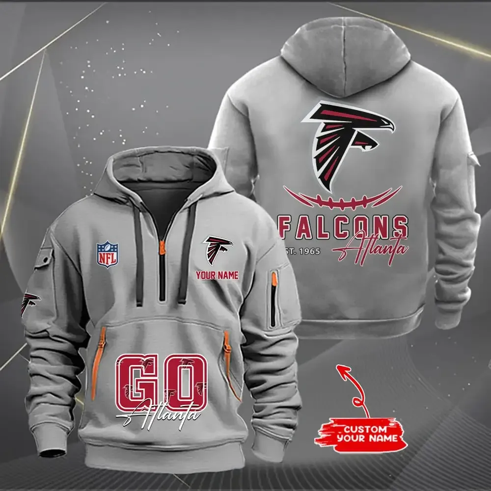 Atlanta Falcons New Personalized Heavy Half Zip Hoodie For Men Women