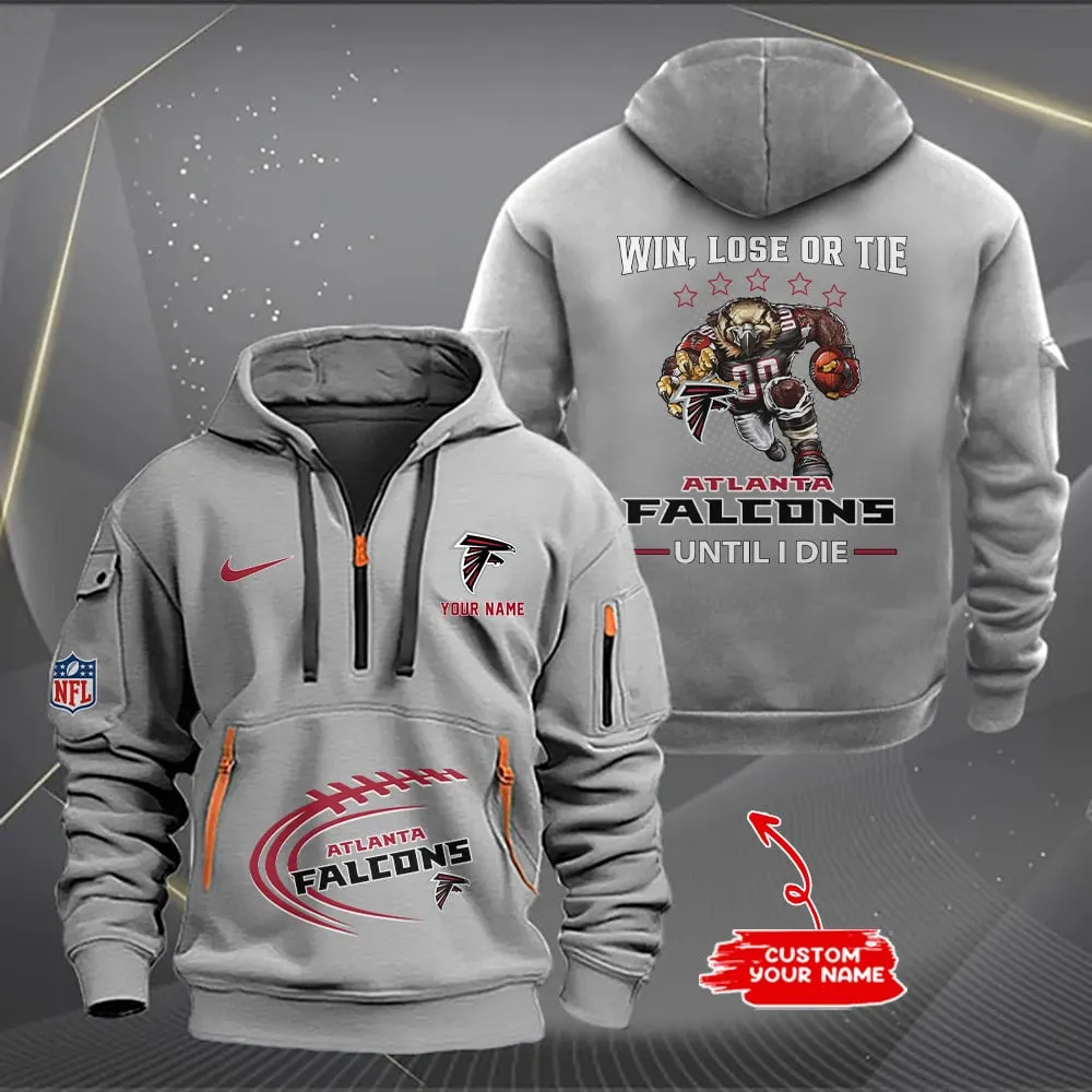 Atlanta Falcons New Personalized Heavy Half Zip Hoodie For Fans