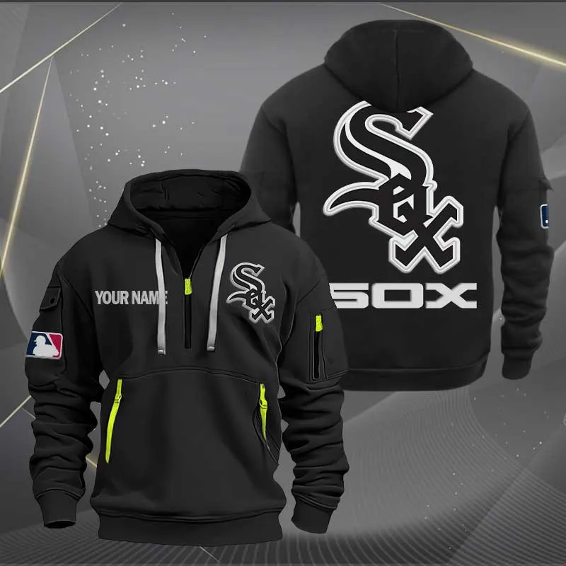 Chicago White Sox Heavy Quarter Zip Hoodie For Men Women