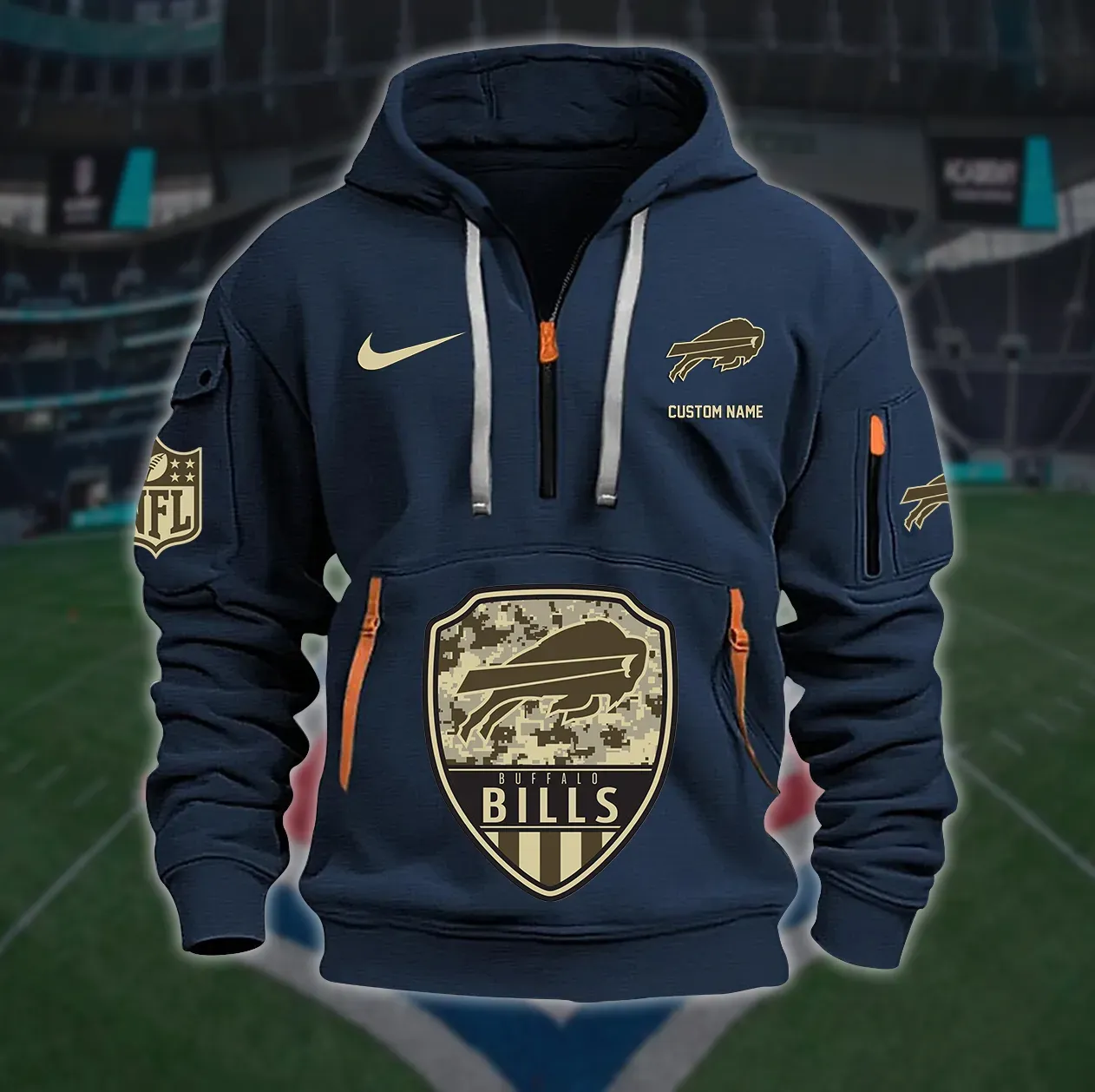 Buffalo Bills New Personalized Heavy Hoodie Quarter Zip Hoodie Limited Edition