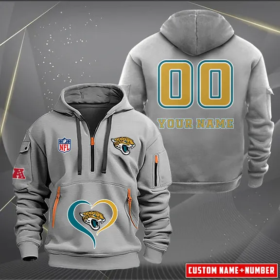 Jacksonville Jaguars New Personalized Heavy Limited Edition Quarter Zip Hoodie