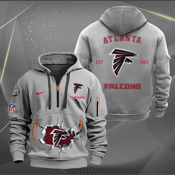 Atlanta Falcons New Personalized Heavy Limited Edition Quarter Zip Hoodie