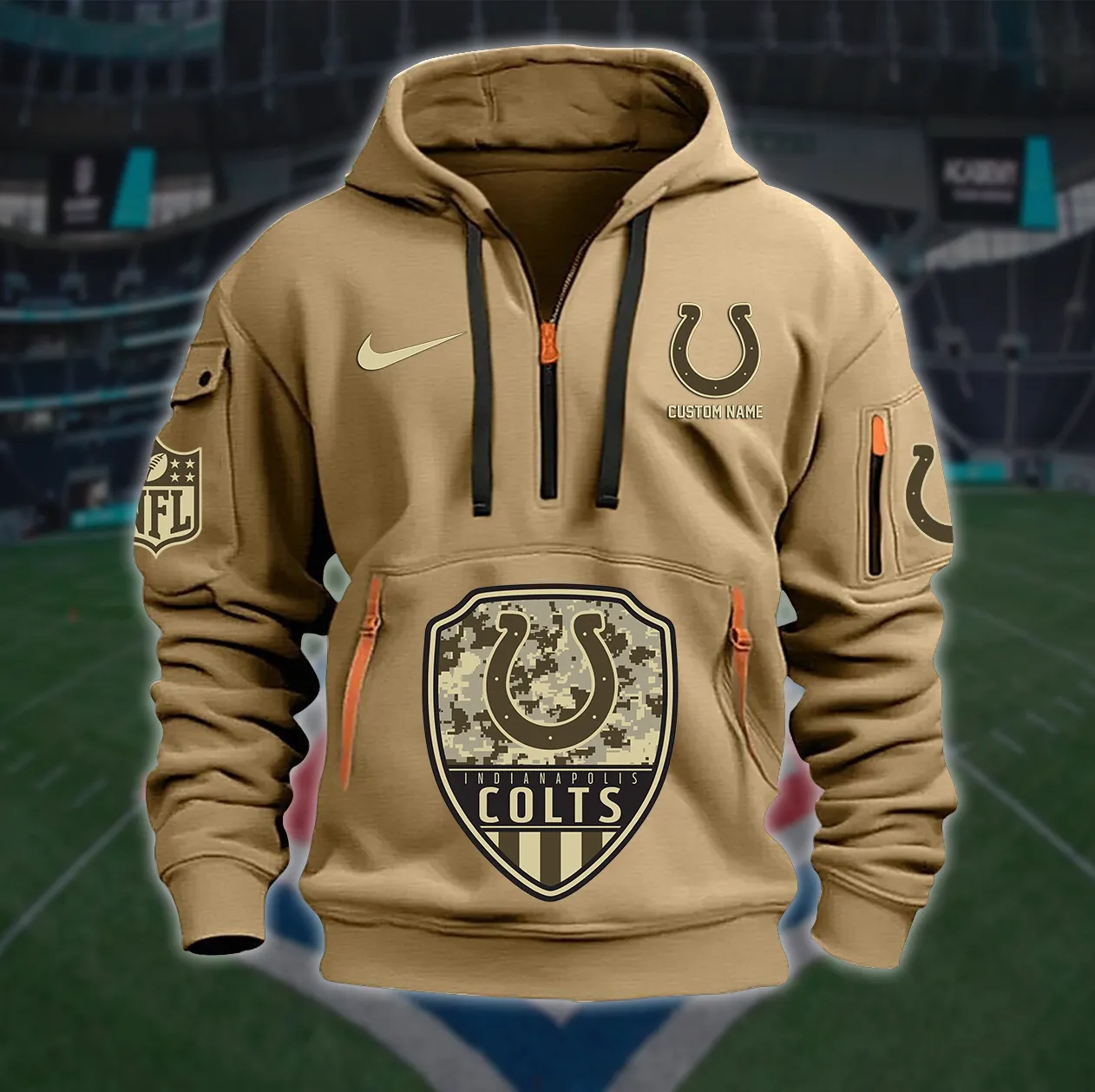 Indianapolis Colts New Personalized Heavy Hoodie Quarter Zip Hoodie Limited Edition