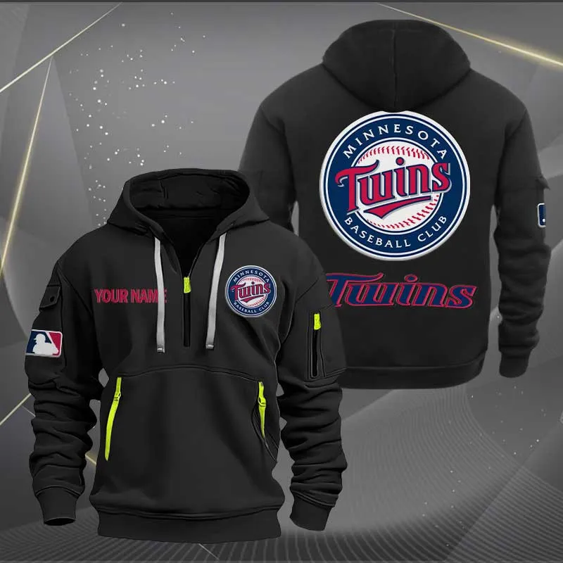 Minnesota Twins Heavy Quarter Zip Hoodie For Men Women