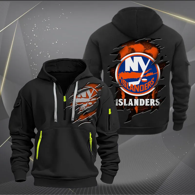 New York Islanders Heavy Quarter Zip Hoodie For Men Women