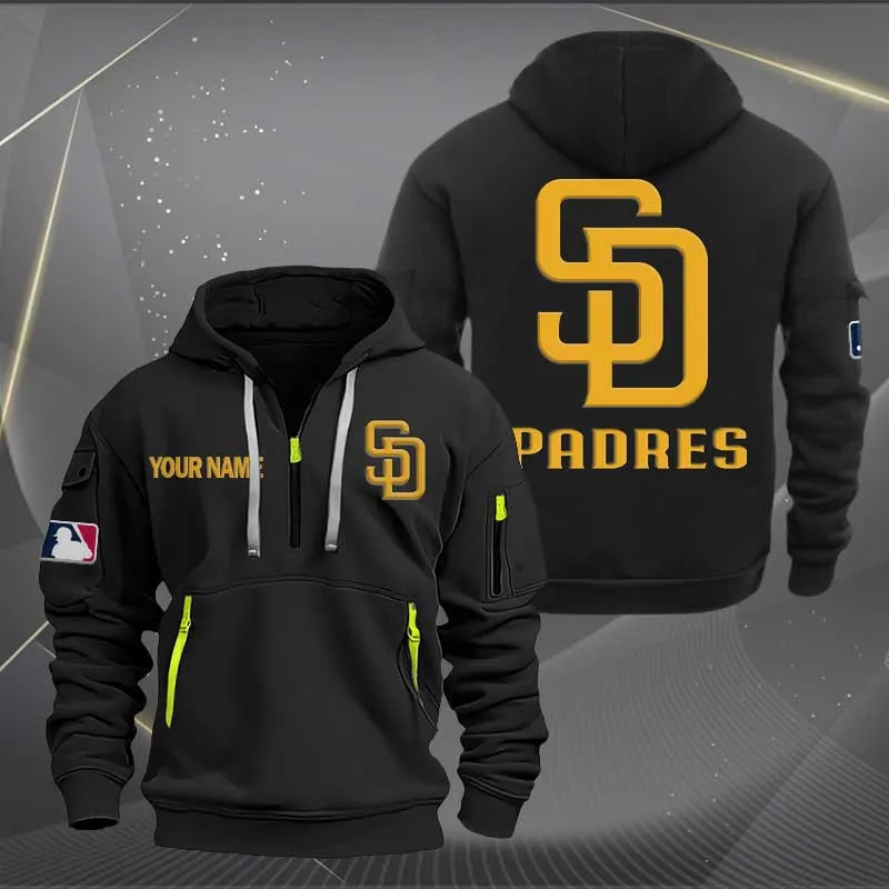 San Diego Padres Heavy Quarter Zip Hoodie For Men Women