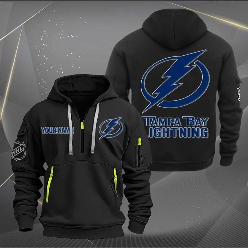 Tampa Bay Lightning Heavy Hoodie Quarter Zip Hoodie