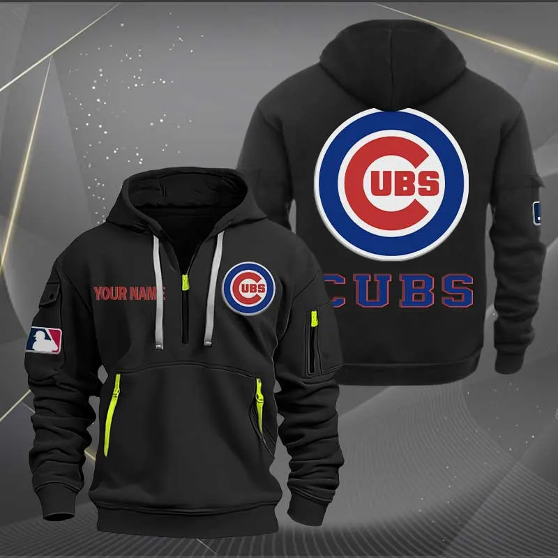 Chicago Cubs Heavy Quarter Zip Hoodie For Men Women