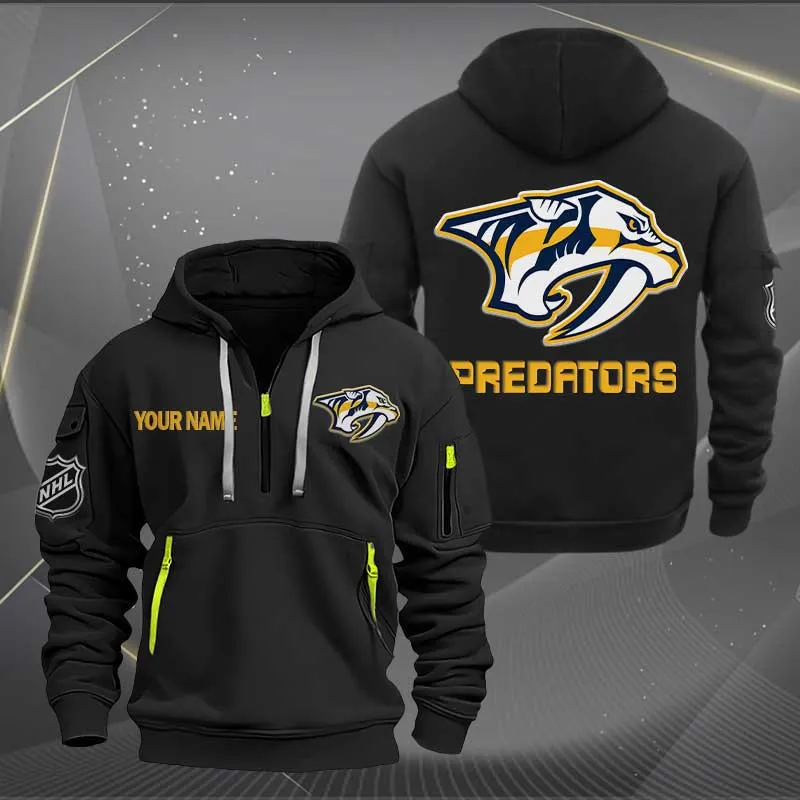 Nashville Predators Heavy Hoodie Quarter Zip Hoodie
