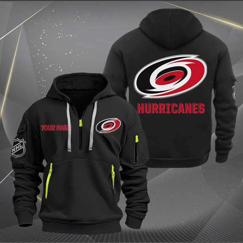 Carolina Hurricanes Heavy Hoodie Quarter Zip Hoodie