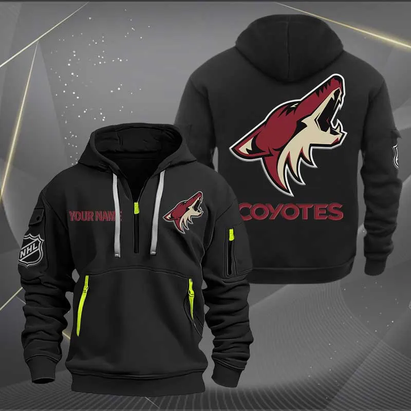 Arizona Coyotes Heavy Hoodie Quarter Zip Hoodie