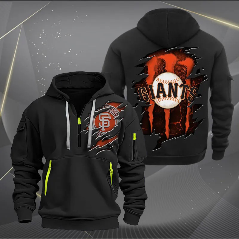 San Francisco Giants Heavy Hoodie Quarter Zip Hoodie