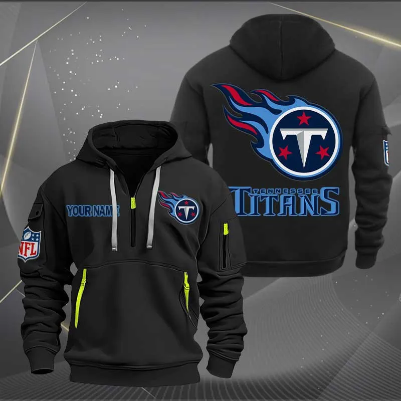 Tennessee Titans Heavy Hoodie Quarter Zip Hoodie