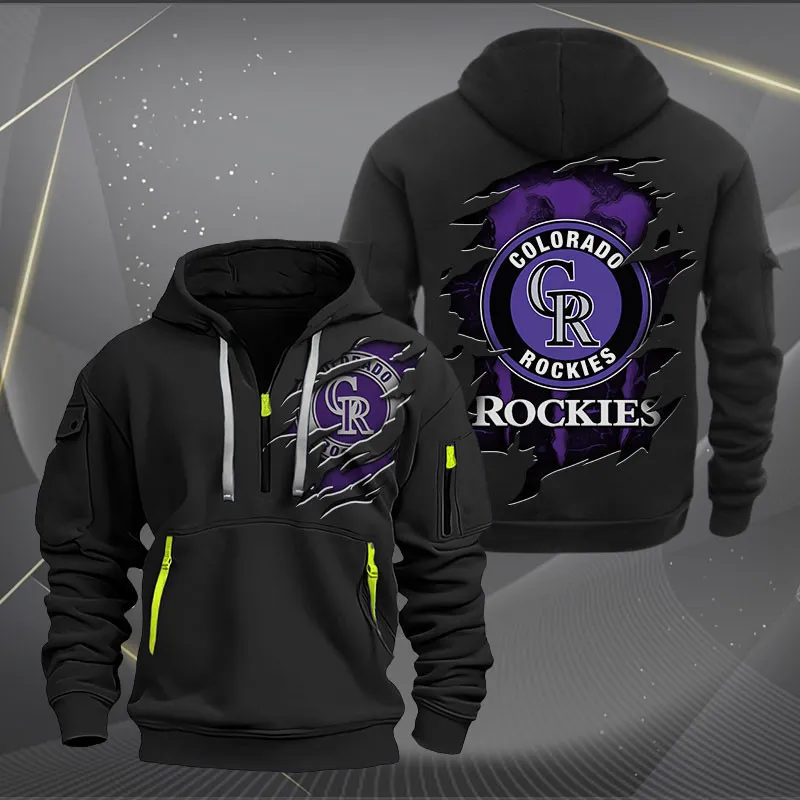 Colorado Rockies Heavy Quarter Zip Hoodie For Men Women