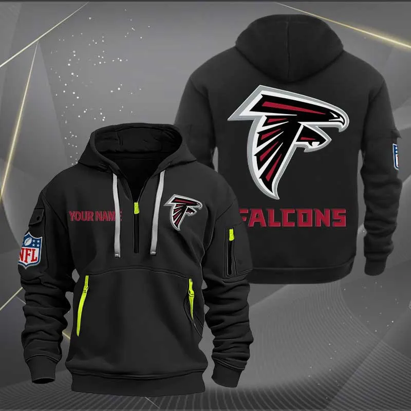 Atlanta Falcons Heavy Hoodie Quarter Zip Hoodie