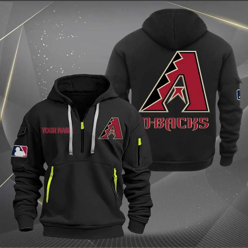 Arizona Diamondbacks Heavy Hoodie Quarter Zip Hoodie