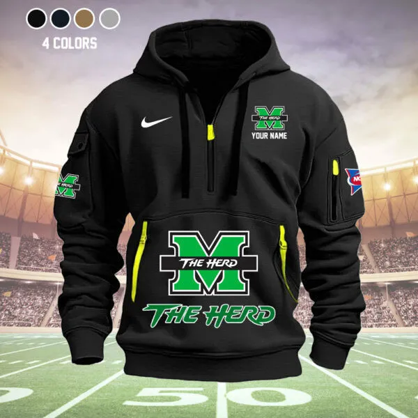 Marshall Thundering Herd Heavy All Over Print Hoodie Zip Up Hoodie