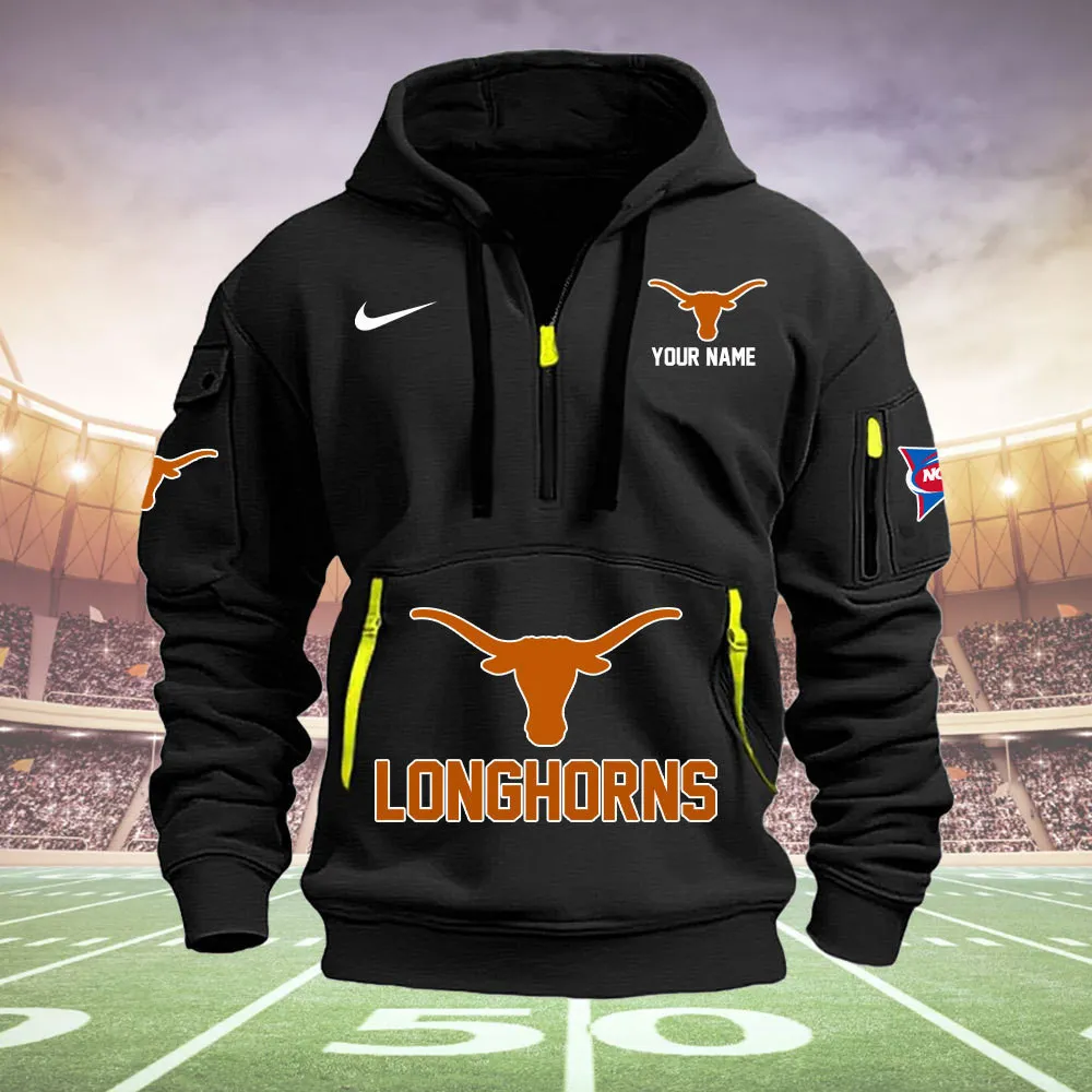Texas Longhorns Heavy All Over Print Hoodie Zip Up Hoodie