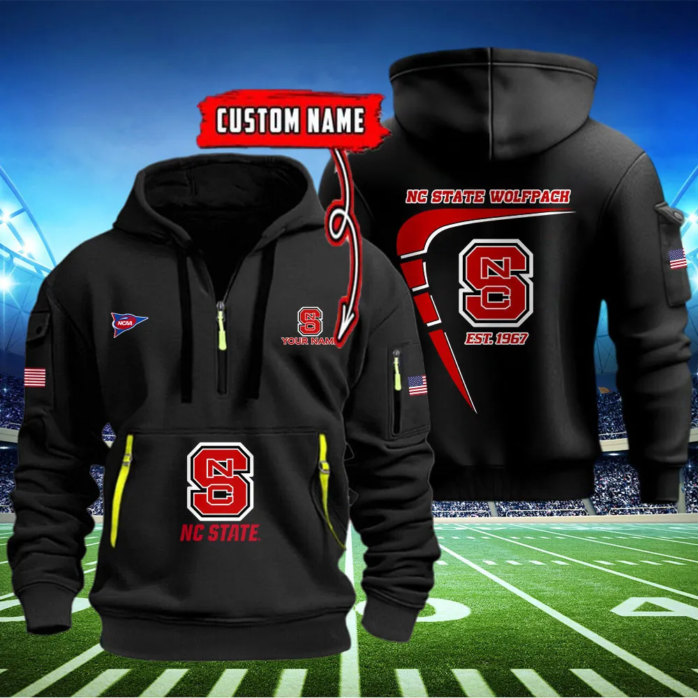 Nc State Wolfpack Heavy All Over Print Hoodie Zip Up Hoodie