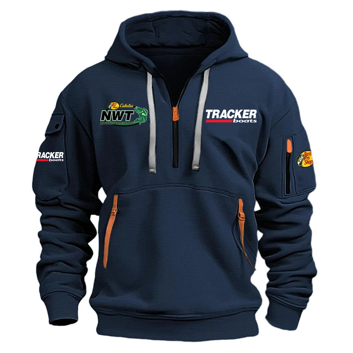 Tracker Hoodie Half Zipper Quarter Zip Hoodie National Walleye Tour