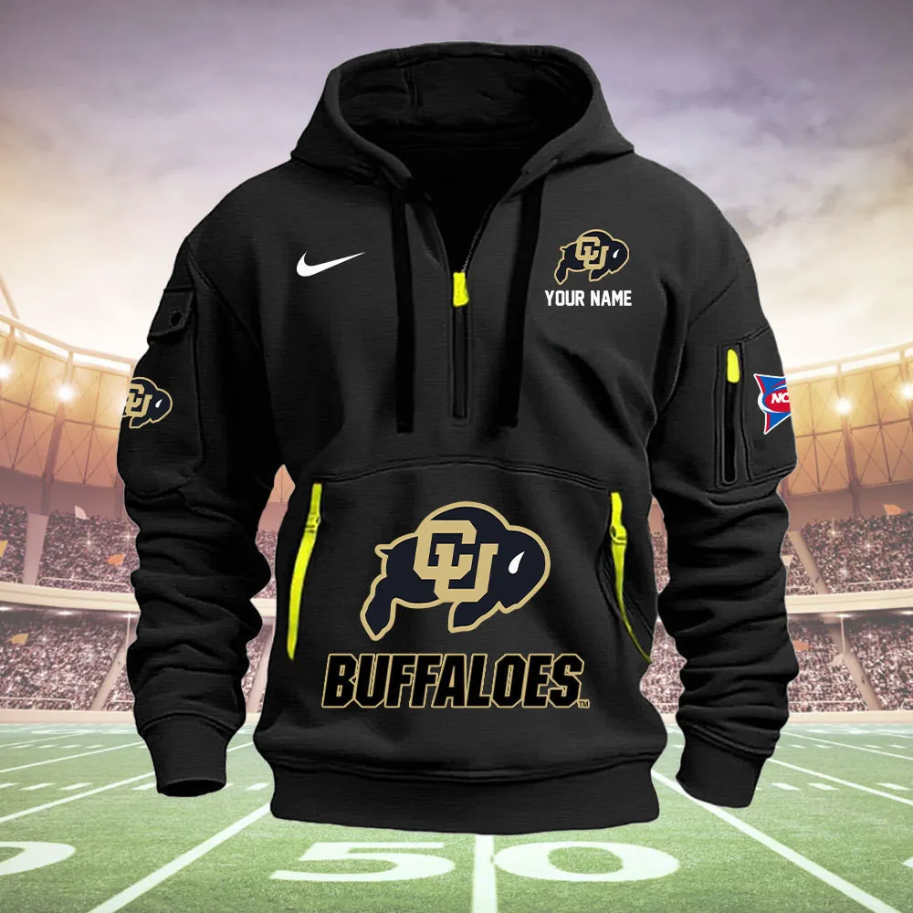 Colorado Buffaloes Heavy All Over Print Half Zip Hoodie Best Collection For Men Women