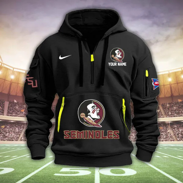 Florida State Seminoles Heavy All Over Print Hoodie Zip Up Hoodie