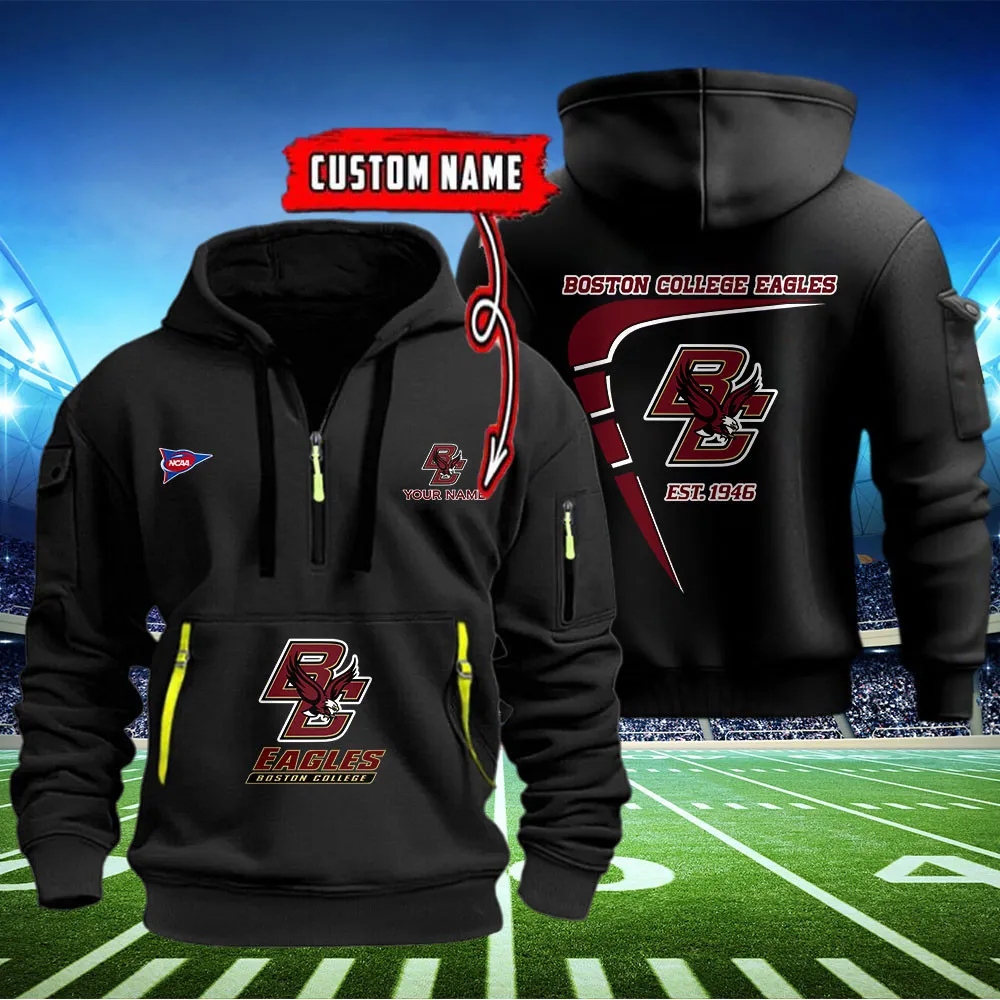 Boston College Eagles Heavy All Over Print Hoodie Zip Up Hoodie