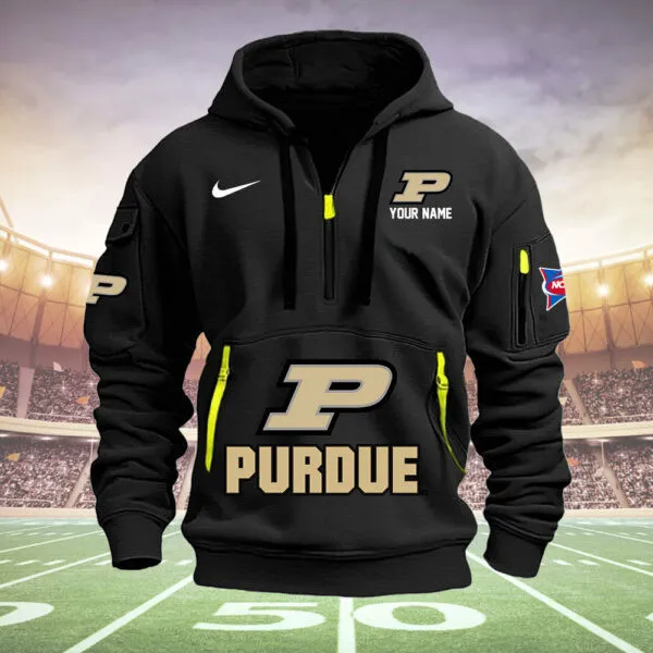 Purdue Boilermakers Heavy All Over Print Hoodie Zip Up Hoodie