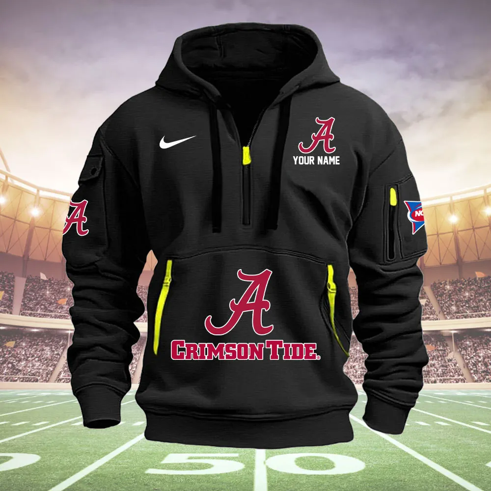 Alabama Crimson Tide Heavy All Over Print Hoodie Zip Up Hoodie