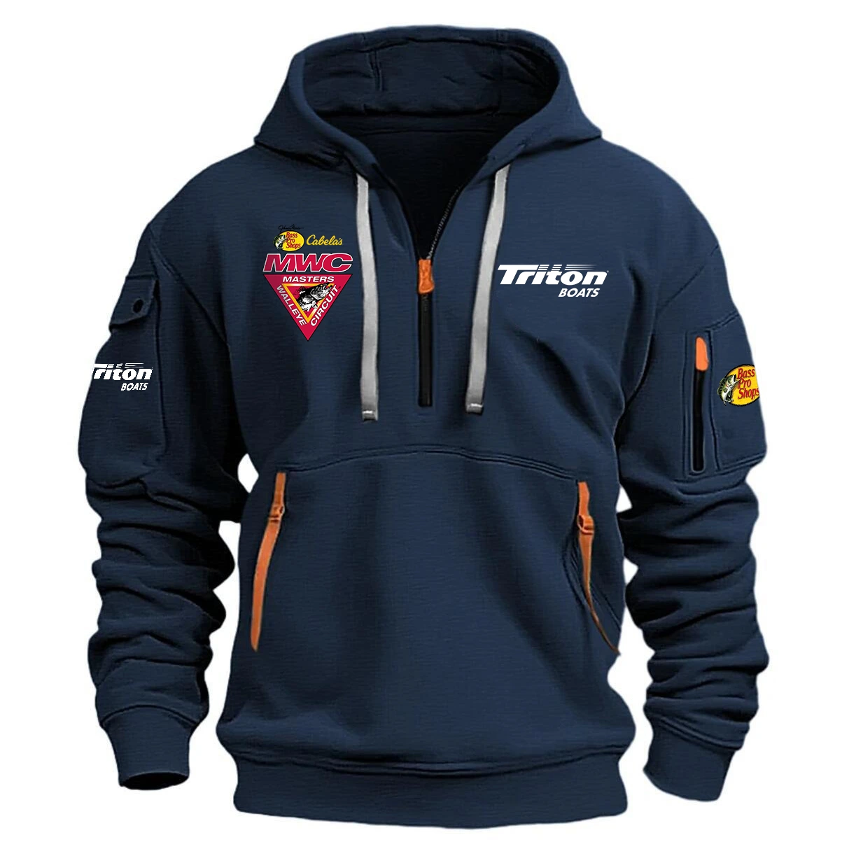 Triton Hoodie Half Zipper Quarter Zip Hoodie Masters Walleye Circuit