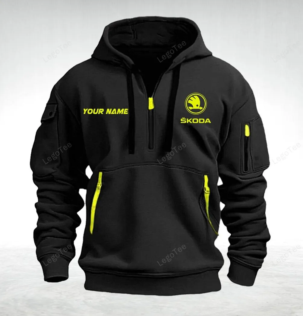 Skoda Hoodie Quarter Zip Hoodie For Fan