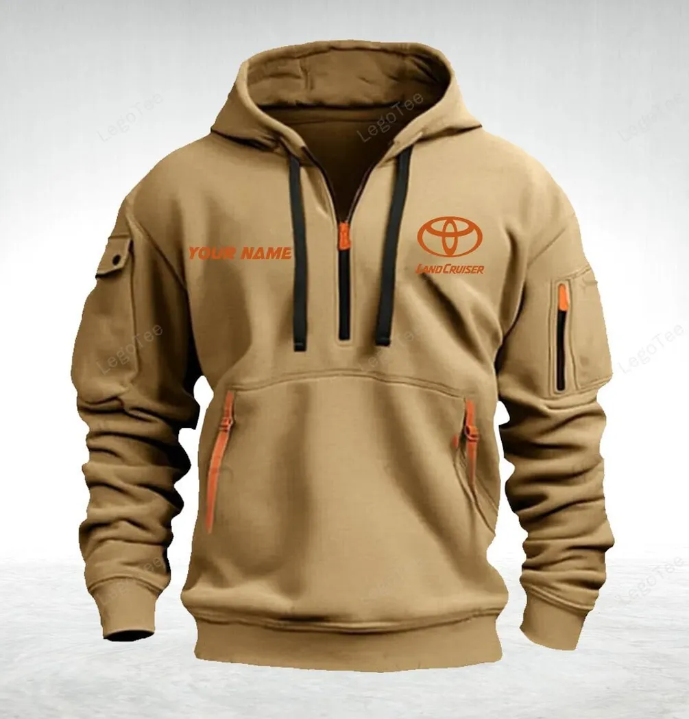 Toyota Land Cruiser Hoodie Half Zipper Quarter Zip Hoodie