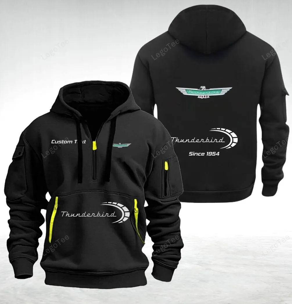 Thunderbird Hoodie Half Zipper Quarter Zip Hoodie