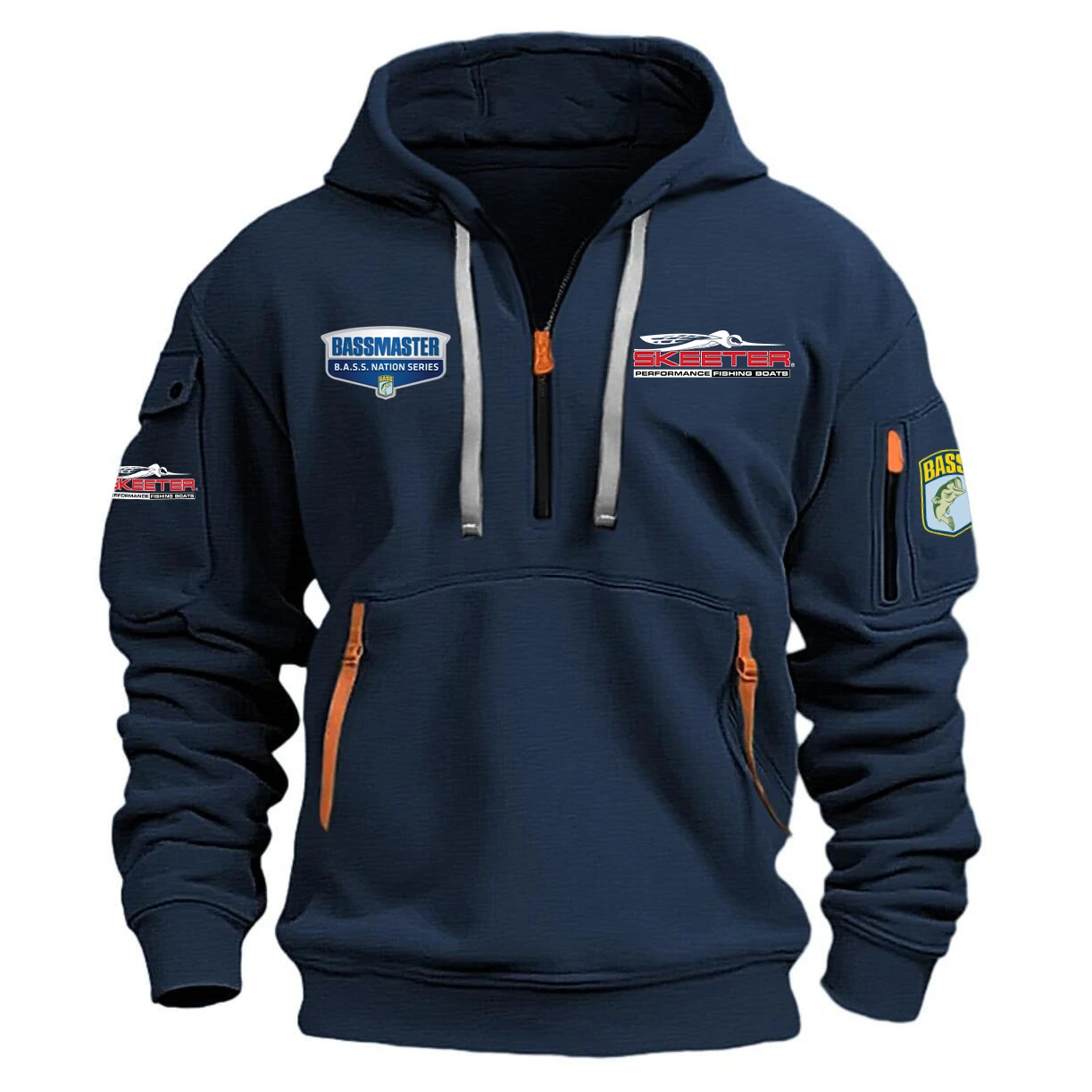Skeeter Hoodie Half Zipper Quarter Zip Hoodie B.A.S.S. Nation
