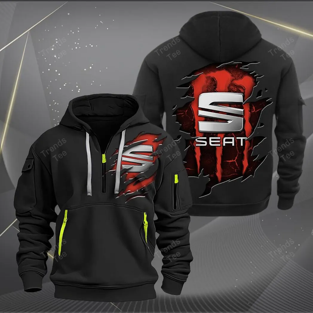 Seat Hoodie Half Zipper Quarter Zip Hoodie For Men And Women