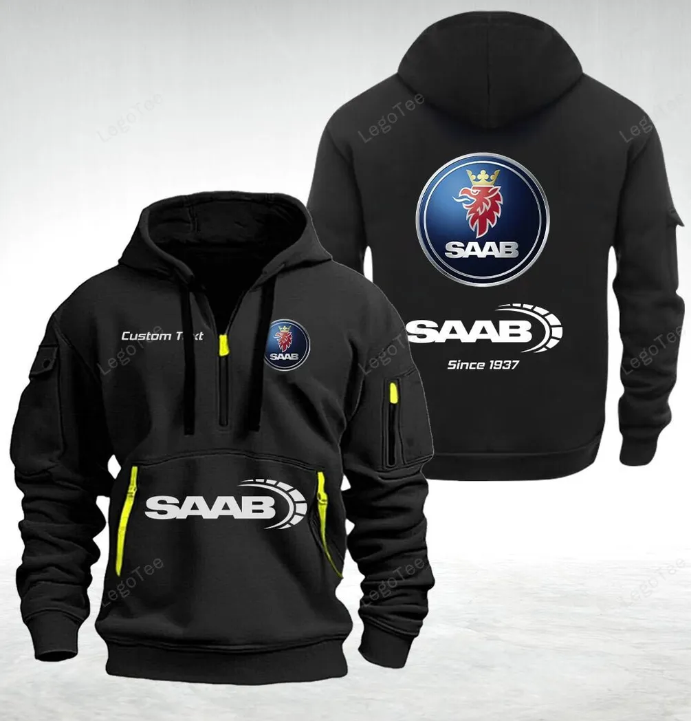 Saab Hoodie Quarter Zip Hoodie For Fan