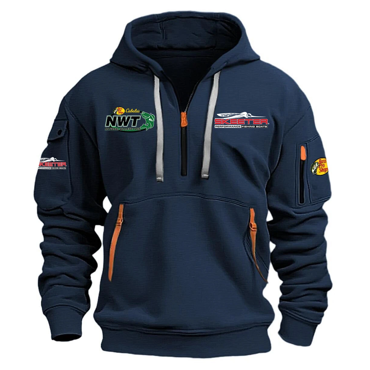 Skeeter Hoodie Half Zipper Quarter Zip Hoodie National Walleye Tour